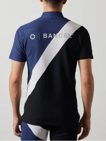 BANDEL<br>STRIPES SWITCH S/S MOCK NECK SHIRTS