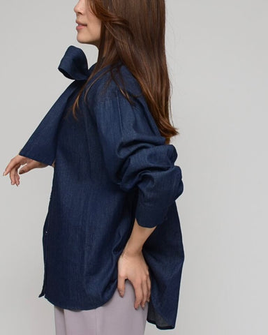 3月6日ライブ<br>Praia<br> コンバーチブル・ダンガリーブラウス