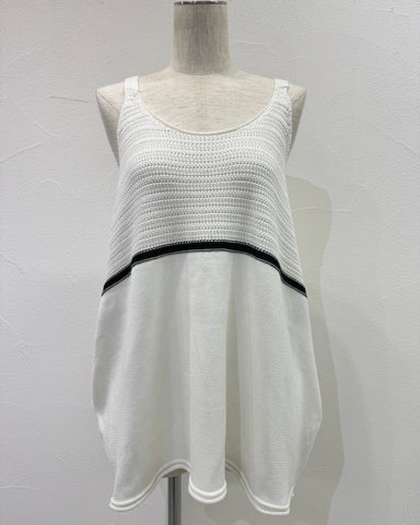 CYAN TOKYOご予約<br> １ライン透かしニットタンク