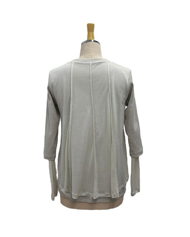 ayane予約<br> シアーレイヤードフレアリブロンT