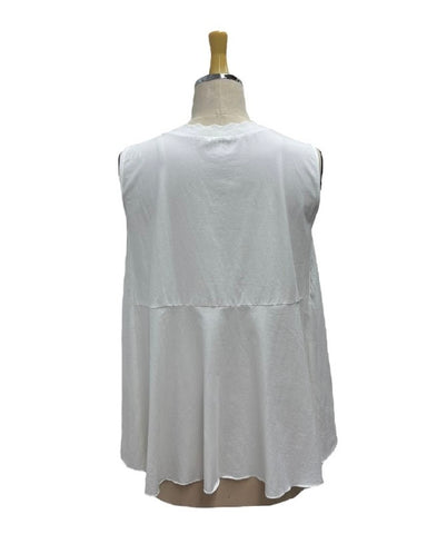 ayane予約<br> 襟ぐりニットフレアタンクトップ