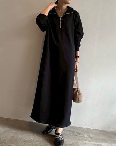 cafune<br>FAMMET half zip onepiece