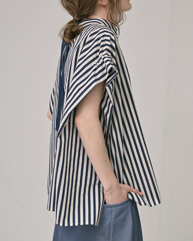 Herencia <br>Back Ribbon Stripe Blouse