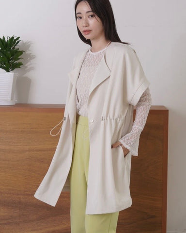 mink chair<br>ノーカラーツイルジレ