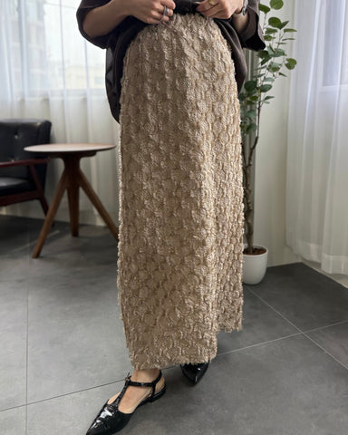 7月17日ライブcafune<br>fringe jacquard tight skirt