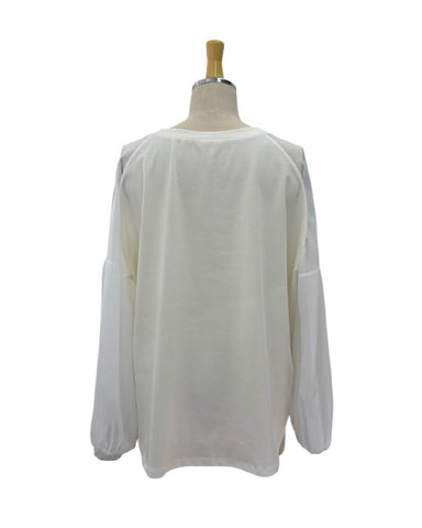 ayane予約<br>シフォンスリーブプルオーバー