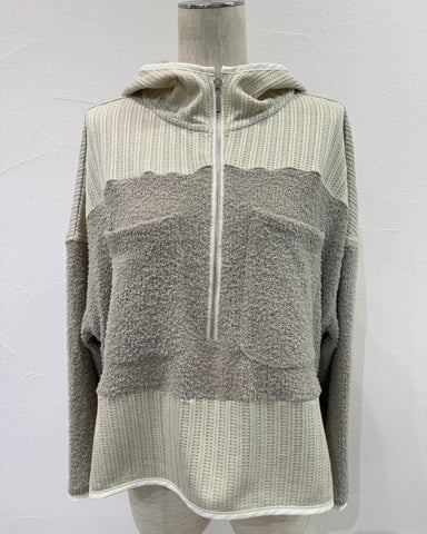 CYAN TOKYOご予約<br> ショートフェザーコンビフーディ