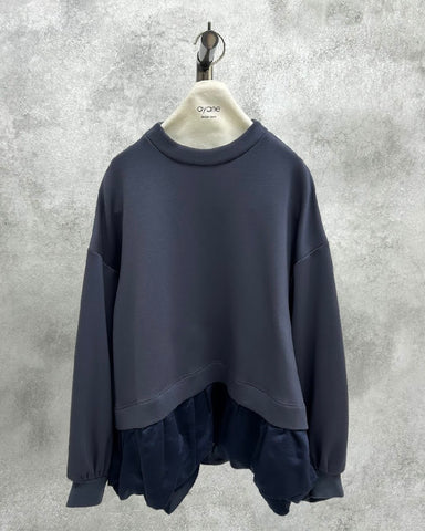ayane予約<br>袖シアードッキングカットソー