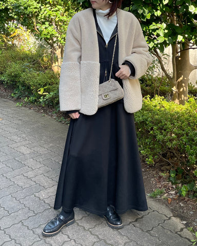 11月9日ライブ<br>PASSIONE<br>ファー×ムートンリバーシブルジャケット