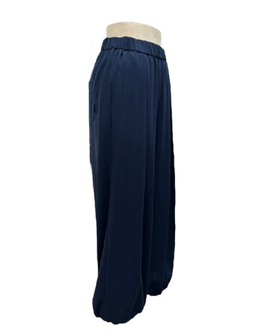 ayane予約<br> ストレッチジョーゼットタックワイドパンツ