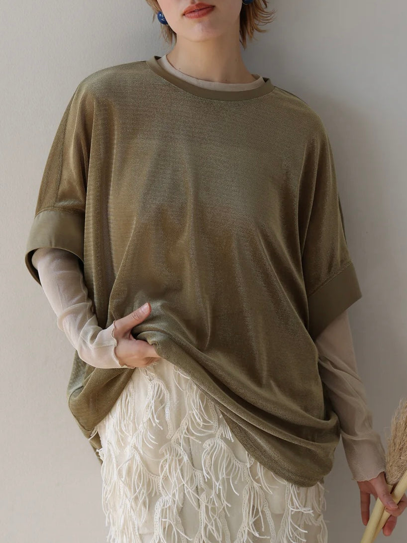 Herencia <br> ベロアメッシュカットソー