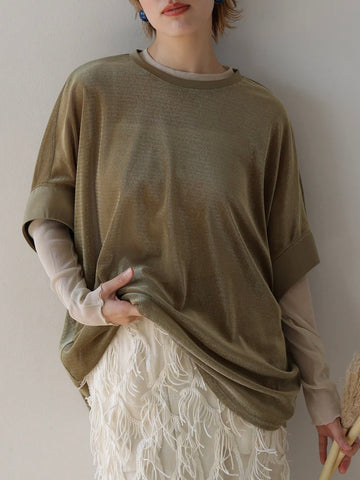 Herencia <br> ベロアメッシュカットソー