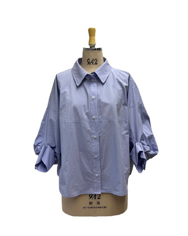 ayane予約<br>ボタンタックスリーブシャツ