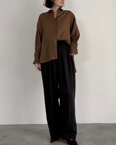 mink chair<br>シアードットプレーンシャツ