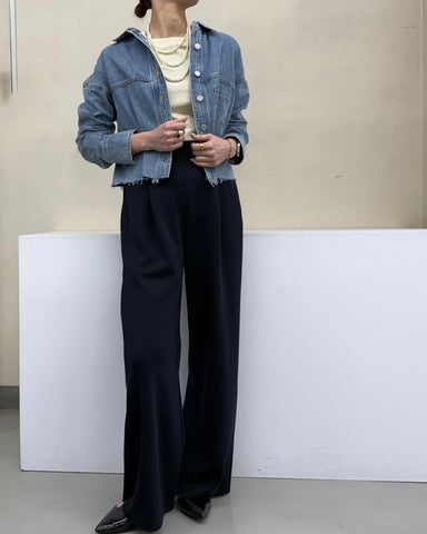 <br>カットオフデニムシャツ