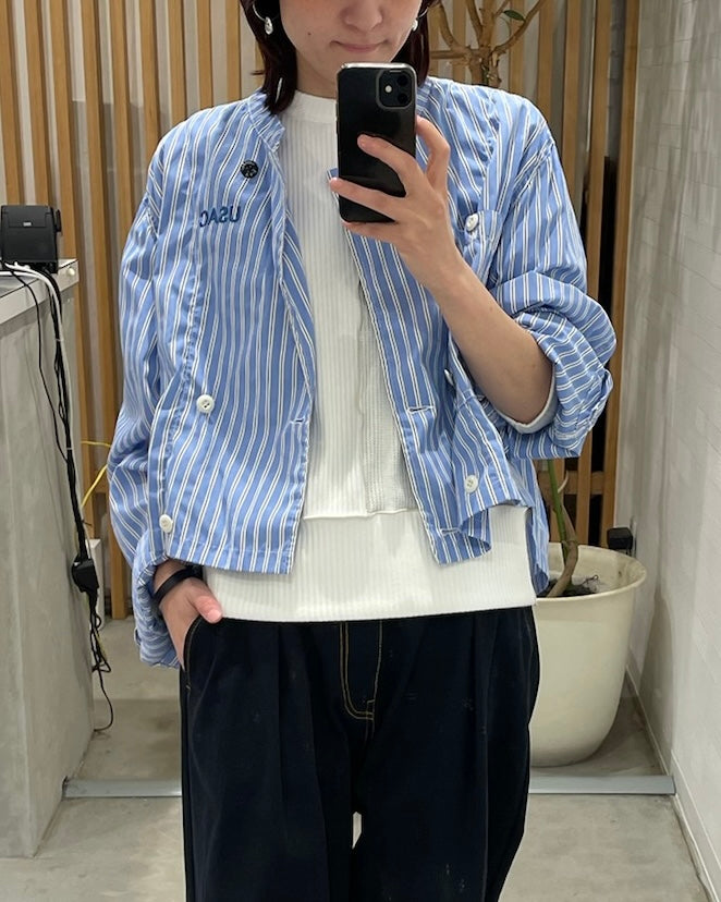 USU<br> C/N&ストライプ コック ジャケット