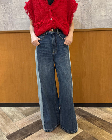 cafune<br>サイド配色デニム