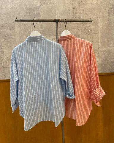 3月29日ライブ BLUE F RONCE <br> ストライプリネンシャツ