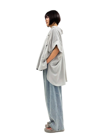 ayane<br>オーバーサイズトロミシャツ