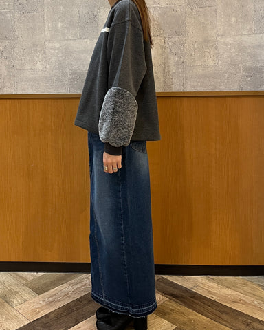 Praia<br> 袖ファーニットソー