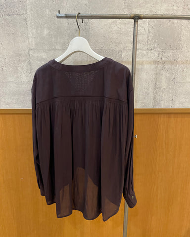 BLUE FRONCE <br>ノーカラー折り返しシャツ