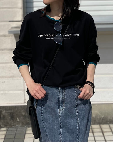 2月27日ライブ ayane<br> 襟ぐりニットロゴロンT