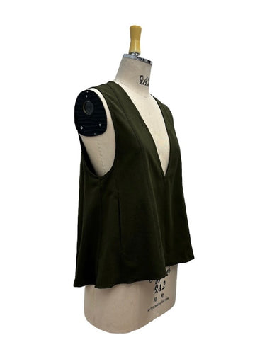 ayane予約<br> ストレッチジョーゼット深Vベスト