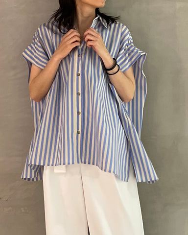 Herencia <br>Back Ribbon Stripe Blouse