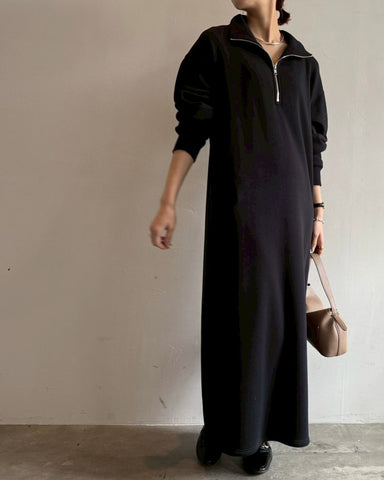 cafune<br>FAMMET half zip onepiece