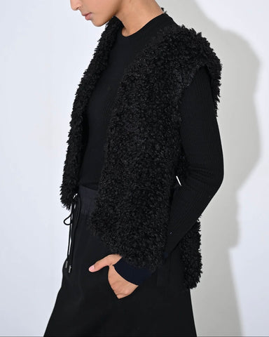 10月10日ライブ<br>Herencia<br> Curly Fur Reversible Vest Jacket