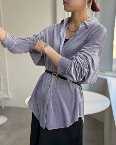 9月21日ライブ cafune<br> velour relax shirt
