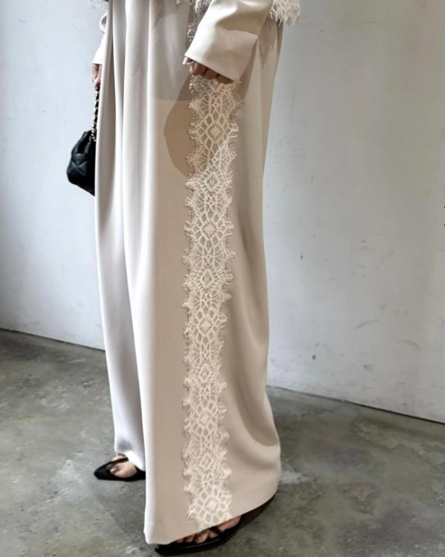 anana<br>レーストリムワイドパンツ