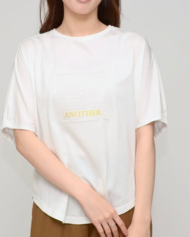 Praia<br> シルケット綿・ボックスロゴTシャツ