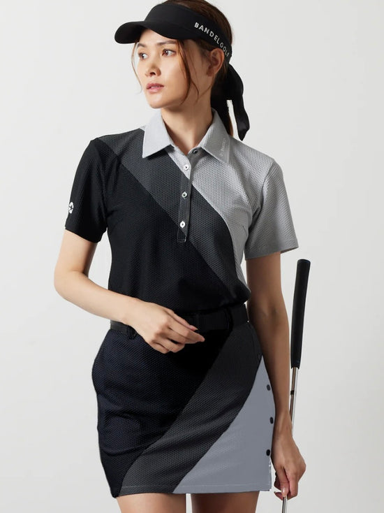 BANDEL<br>WOMENS STRIPES SWITCH S/S POLO