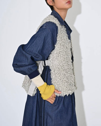 10月10日ライブ<br>Herencia<br> Curly Fur Reversible Vest Jacket