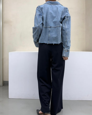 <br>カットオフデニムシャツ