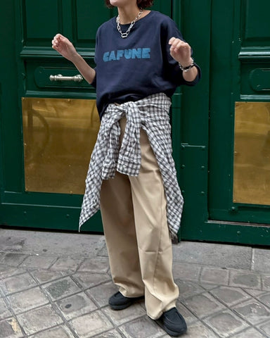 cafune<br> POLY-CHINO loose pants