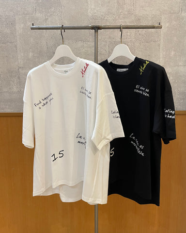 Praia<br>刺繍&プリントロゴ半袖Tシャツ