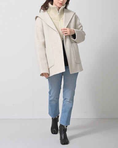 Herencia<br> Sailor Collar Short Coat