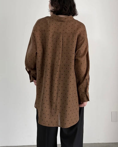 mink chair<br>シアードットプレーンシャツ