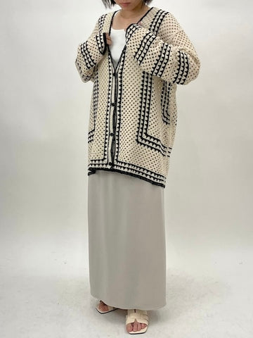 cafune<br>crochet knit cardigan