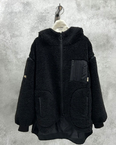 ayane予約<br> フーディ ボアブルゾン