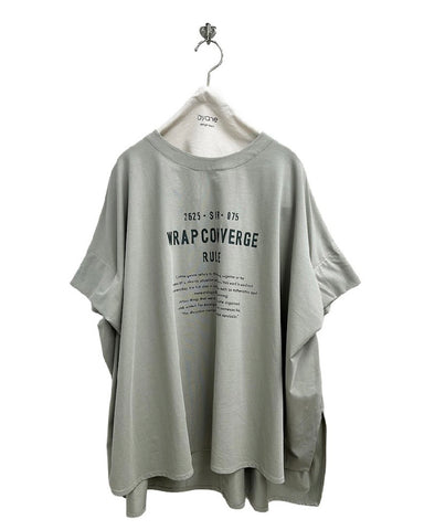 ayane<br>ポンチョ型ロゴTシャツ