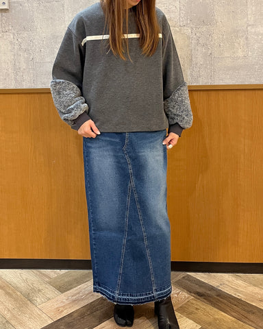 Praia<br> 袖ファーニットソー