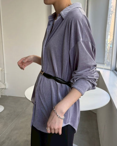 9月21日ライブ cafune<br> velour relax shirt