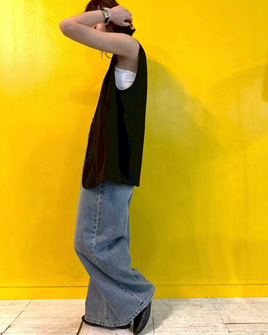 cafune<br>drape washer V neck gilet