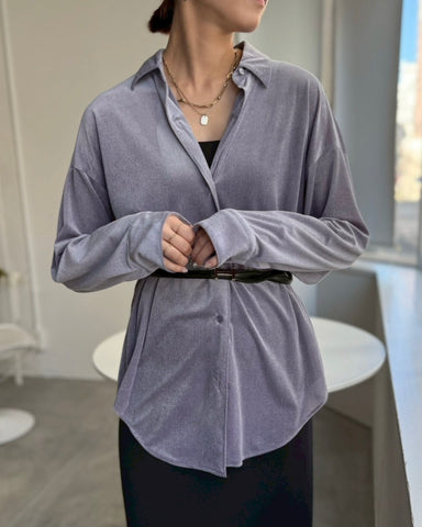 9月21日ライブ cafune<br> velour relax shirt