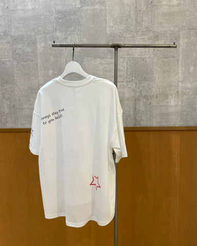 Praia<br>刺繍&プリントロゴ半袖Tシャツ