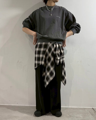 10月5日ライブ cafune<br>チェック柄ブラウス