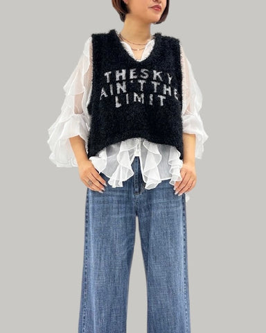 ayane<br>楊柳シフォンフリルブラウス ayane